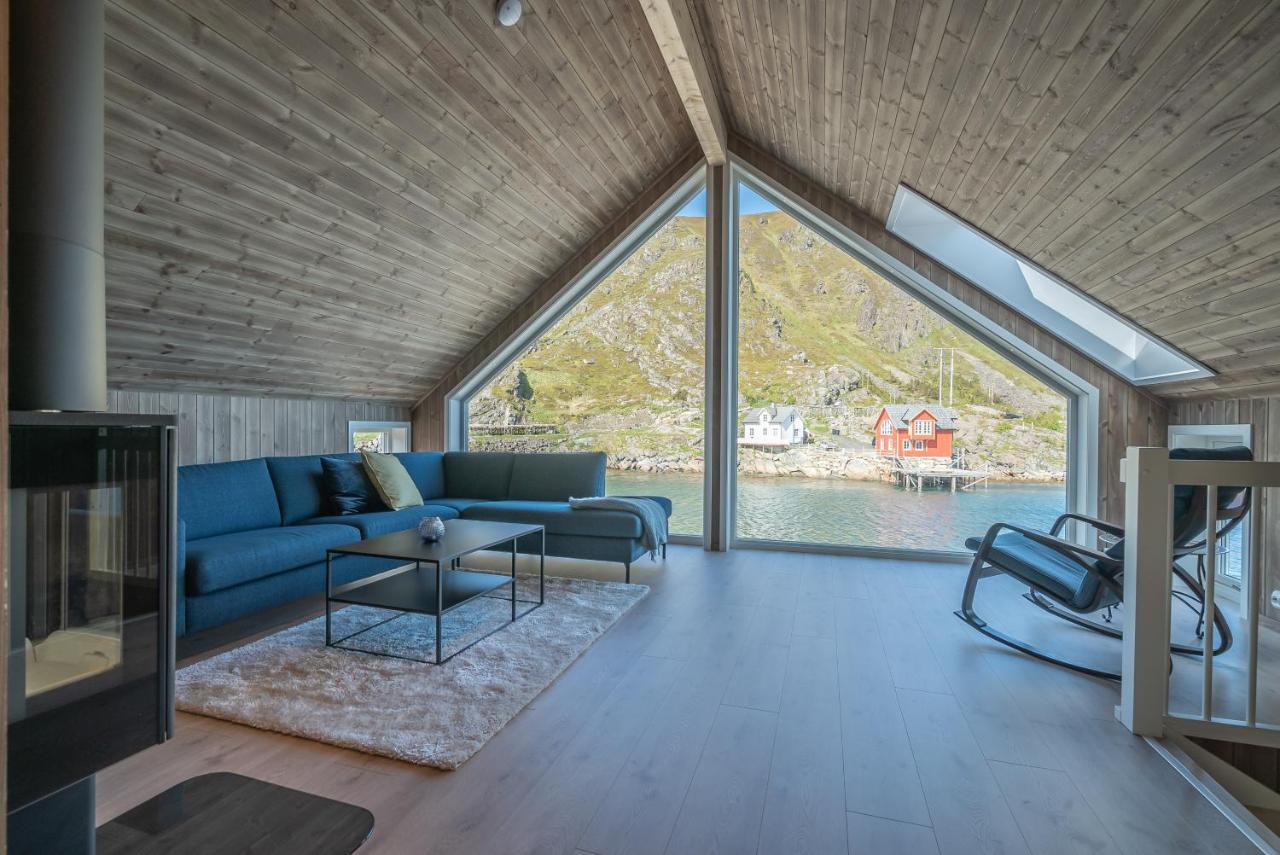 Seafront New Cabin In Lofoten Villa Ballstad Bagian luar foto