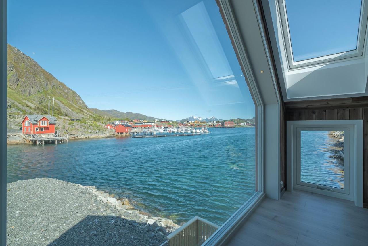 Seafront New Cabin In Lofoten Villa Ballstad Bagian luar foto