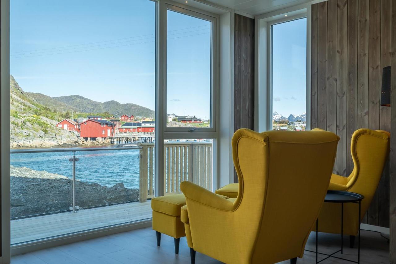 Seafront New Cabin In Lofoten Villa Ballstad Bagian luar foto